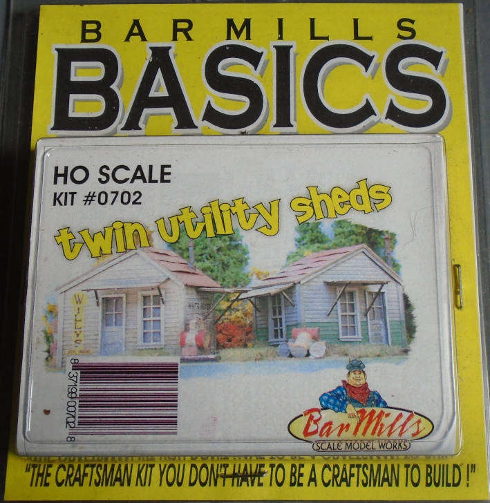 BAR MILLS BASICS HO SCALE - TWIN UTILITY SHEDS, CARDED