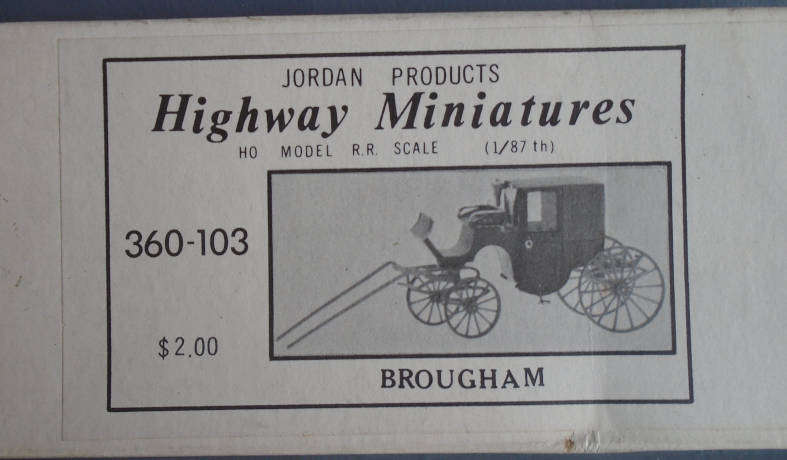 HIGHWAY MINIATURES HO SCALE - BROUGHAM KIT, BOXED