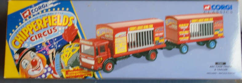 CORGI 1/50 SCALE - AEC CAGE TRUCK & TRAILER - BOXED