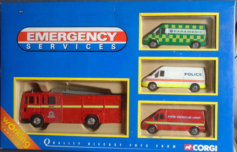 CORGI 1/43SCALE - EMERGENCY SERVICES VEHCLES, BOXED