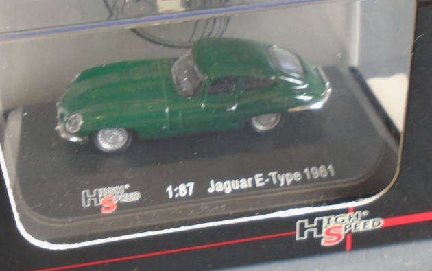 HIGH SPEED 1/87 HO SCALE - 1961 JAGUAR E-TYPE , BOXED