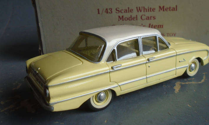 MILESTONE MINIATURES 1/43 SCALE - RARE WHITEMETAL 1961 FORD FALCON, BOXED, SEE DISCRIPTION BELOW
