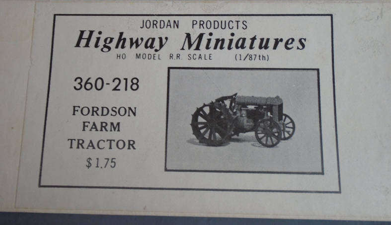 HIGHWAY MINIATURES HO SCALE - FORDSON FARM TRACTOR KIT, BOXED