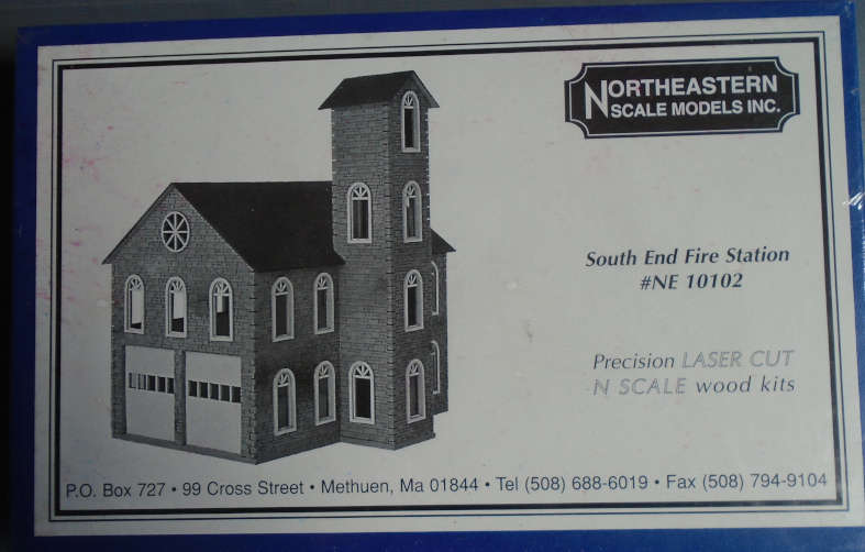 NORTHEASTERN SCALE MODELS N SCALE - SOUTH END FIRE STN, LASER CUT - BOXED