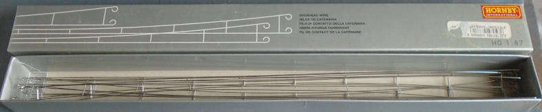 HORNBY OO/HO SCALE - 10 X OVERHEAD WIRES, BOXED FOR RIVAROSSI, ELECTROTREN, JOUEF, ETC