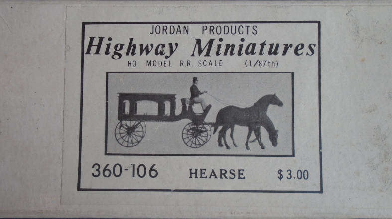 HIGHWAY MINIATURES HO SCALE - HEARSE KIT, BOXED