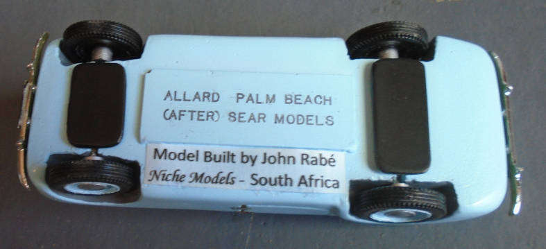 SEAR MODELS 1/43 SCALE - RESIN MADE IN SA, ALLARD PALM BEACH, BUILT BY NICHE MODELS