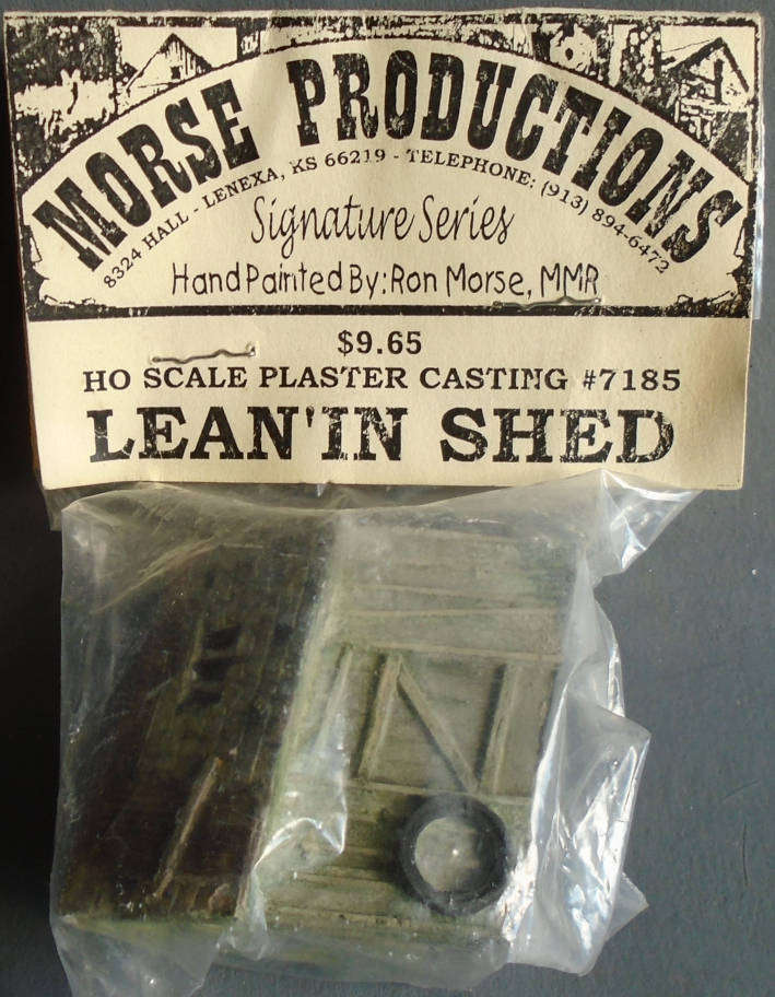 MORSE PRODUCTIONS HO SCALE - LEAN'IN SHED, PAINTED, BAGGED