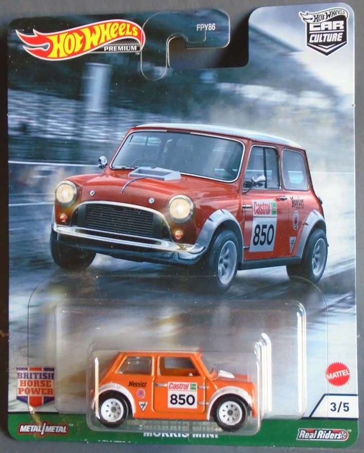 HOT WHEELS, REAL RIDERS - MORRIS MINI - CARDED