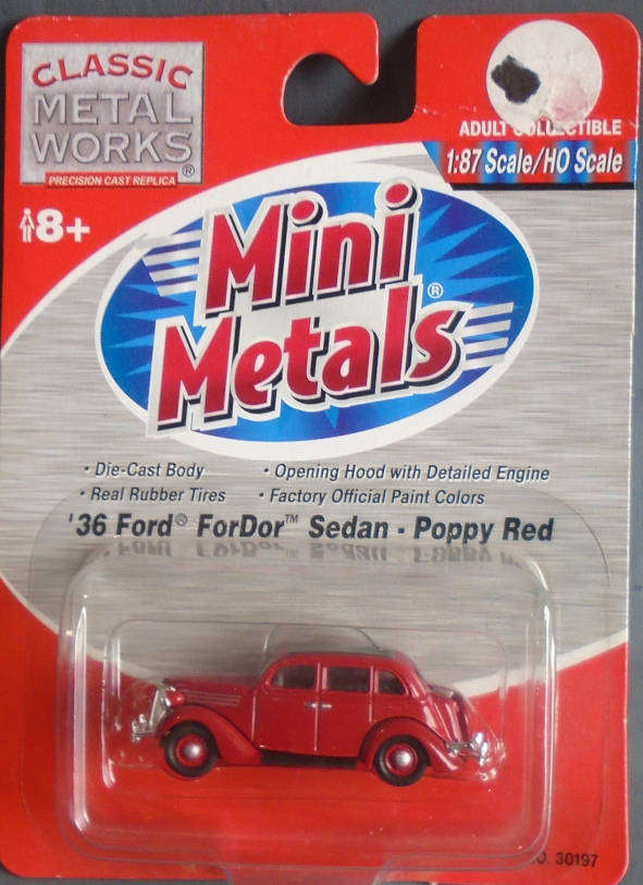 MINIMETALS 1/87 HO SCALE - '36FORD FORDOR, CARDED
