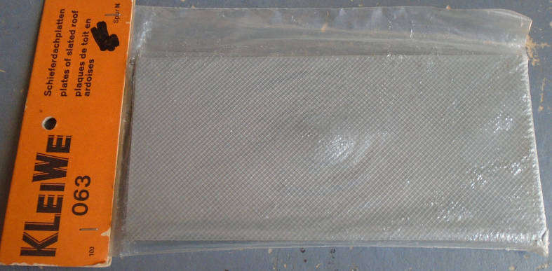 KLIEWE N SCALE - 3 SHEETS SLATED ROOF, IN PKT