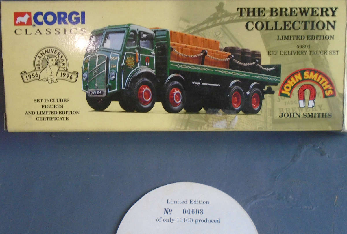CORGI 1/50 SCALE - ERF DELIVERY TRUCK SET , BOXED