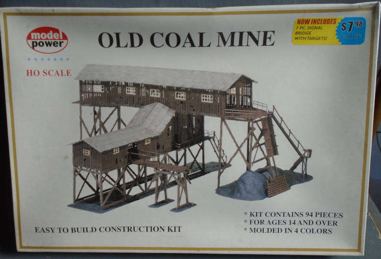 MODEL POWER HO SCALE - OLD COAL MINE KIT, BOXED