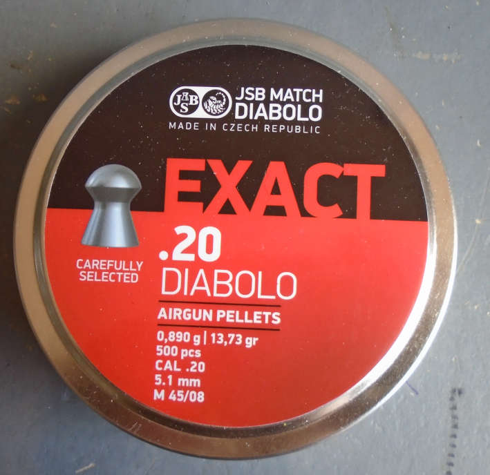 JBS MATCH DIABLO - .20 AIRGUN PELLETS 500 PCS IN TIN