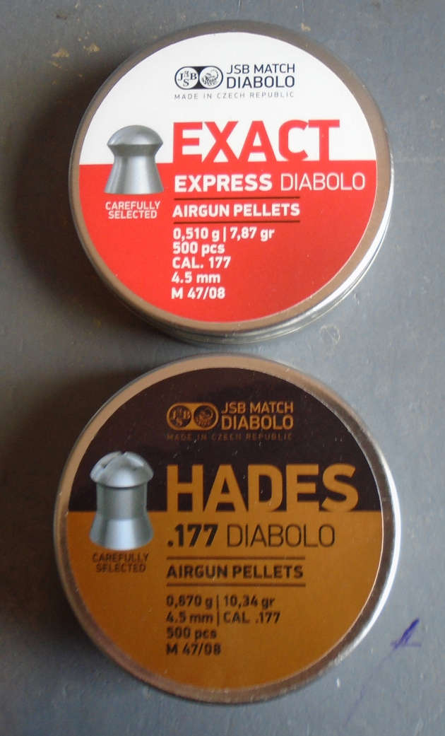 JBS MATCH DIABLO & HADES - 2 X  .177 AIRGUN PELLETS 500 PCS IN TIN