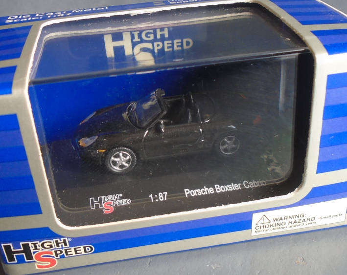 HIGH SPEED 1/87 HO SCALE - PORSCHE BOXSTER CABRIO, BOXED