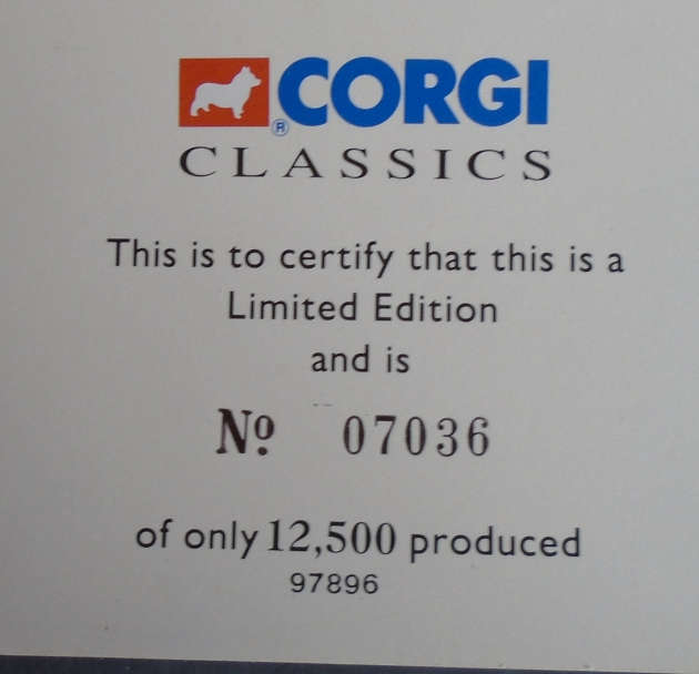 CORGI 1/50 SCALE - AEC POLE TRUCK CHIPPERFIELDS - BOXED, #07036 of 12500