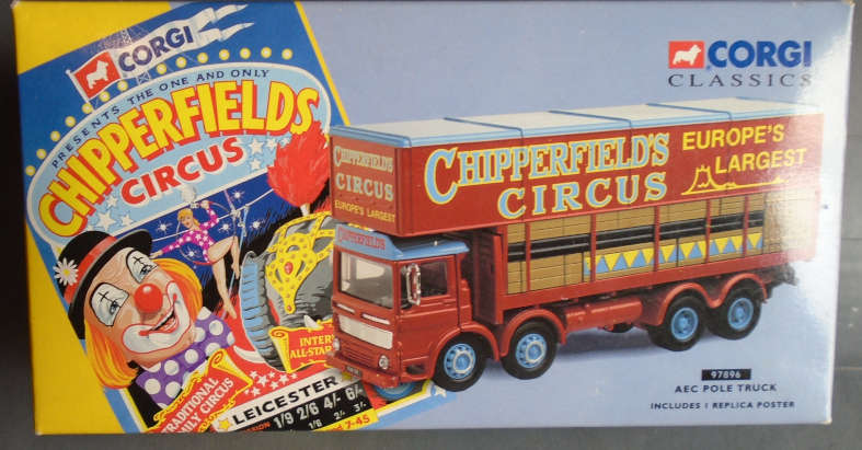 CORGI 1/50 SCALE - AEC POLE TRUCK CHIPPERFIELDS - BOXED, #07036 of 12500
