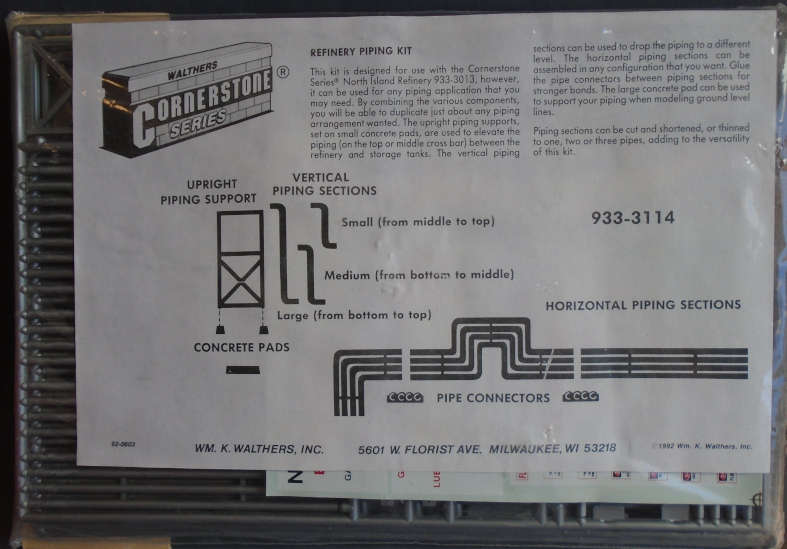 WALTHERS HO SCALE - REFINERY PIPING KIT - IN PKT