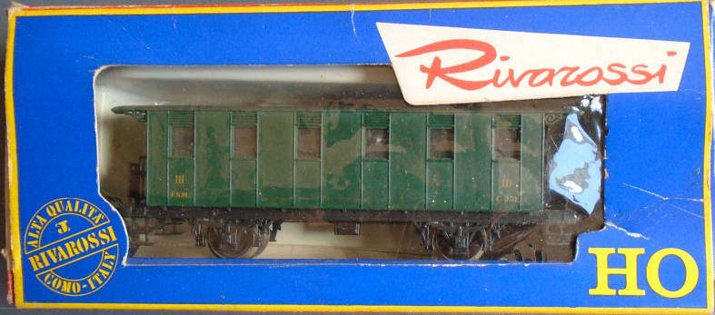 RIVAROSSI HO SCALE - PASSENGER COACH, BOXED