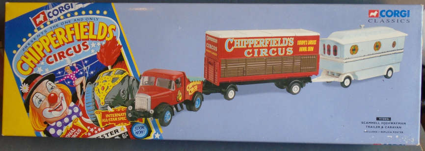 CORGI 1/50 SCALE - SCAMMELL HIGHWAYMAN TRAILER & CARAVAN - BOXED