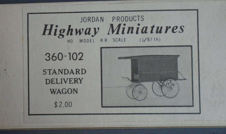 HIGHWAY MINIATURES HO SCALE - STANDARD DELIVERY WAGON KIT, BOXED