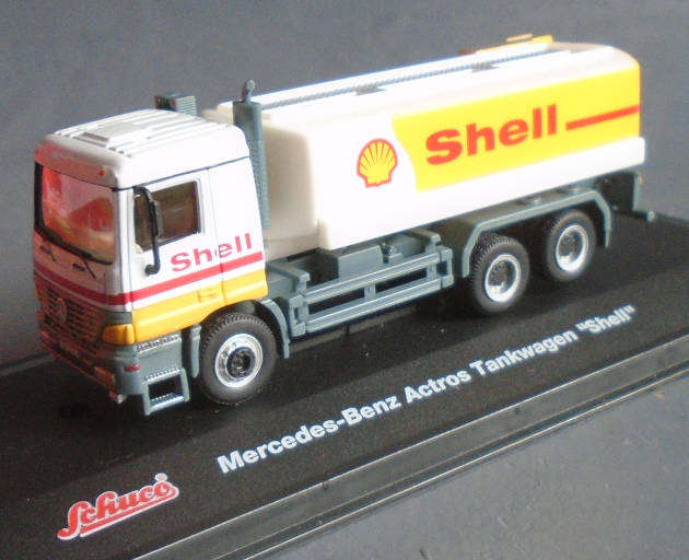 SCHUCO 1/72 SCALE - MERCEDES BENZ ACTROS SHELL TANKER, BOXED