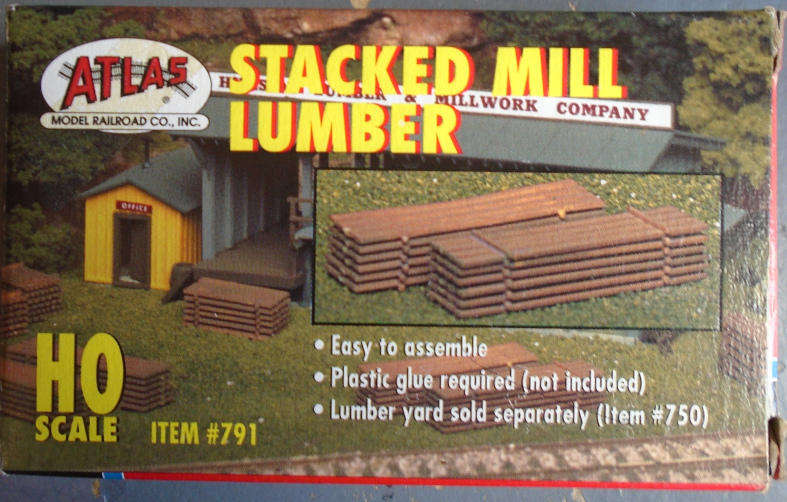 ATLAS HO SCALE -STACKED MILL LUMBER, BOXED
