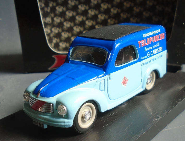 BRUMM 1/43 SCALE - FIAT 500C BELVEDERE, BOXED, TELEFUNKEN