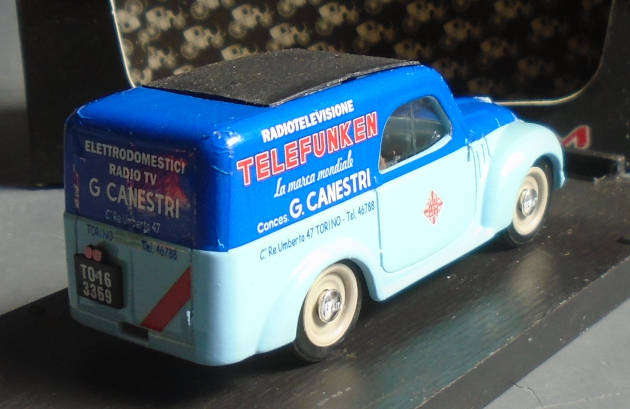 BRUMM 1/43 SCALE - FIAT 500C BELVEDERE, BOXED, TELEFUNKEN