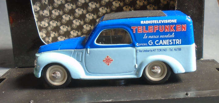 BRUMM 1/43 SCALE - FIAT 500C BELVEDERE, BOXED, TELEFUNKEN