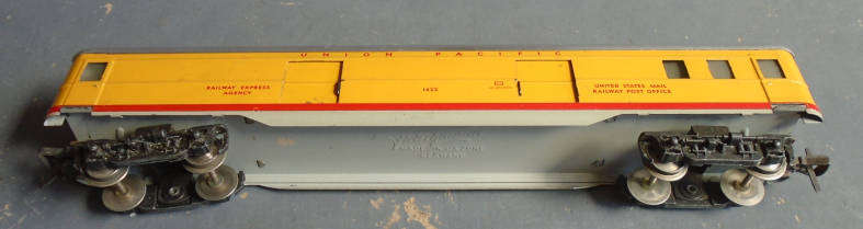 FLEISCHMANNM HO SCALE - UP US MAIL RAILWAY POST OFFICE TIN PLATE COACH AS PER FOTOS
