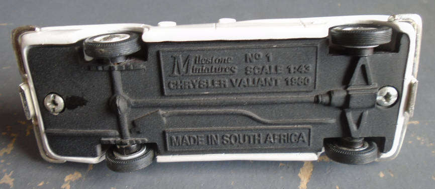 MILESTONE MINIATURES 1/43 SCALE - RARE WHITEMETAL 1960 CHRYSLE VALIANT, BOXED, SEE DISCRIPTION BELOW
