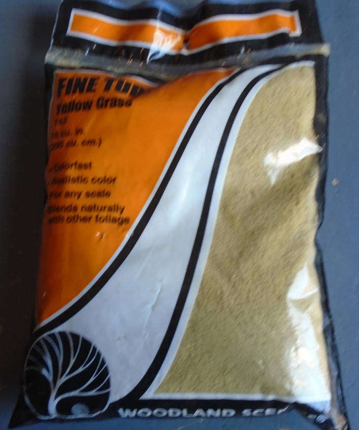 WOODLANDS SCENICS HO SCALES - FINE TURF, YELLOW GRASS, BAGGED