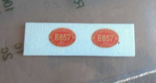 SAR HO SCALE - STEAM LOCO DECALS, 857 - CLASS 16E, 870 CLASS 16DA