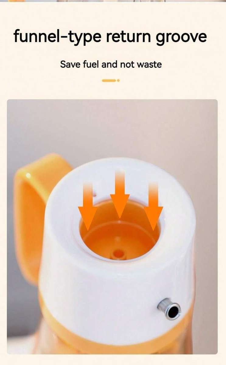 1pc 630Ml Lead-Free Leak-Proof Glass Oil Bottle With Scale