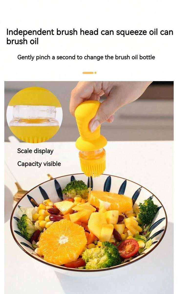 1pc 630Ml Lead-Free Leak-Proof Glass Oil Bottle With Scale