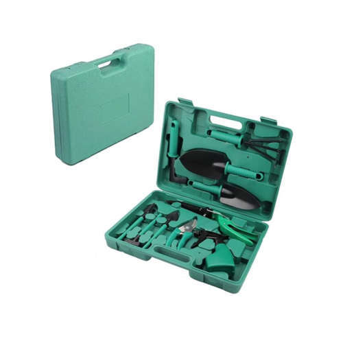 Multifunctional Stainless Steel 10-Piece Garden Tool Set Green
