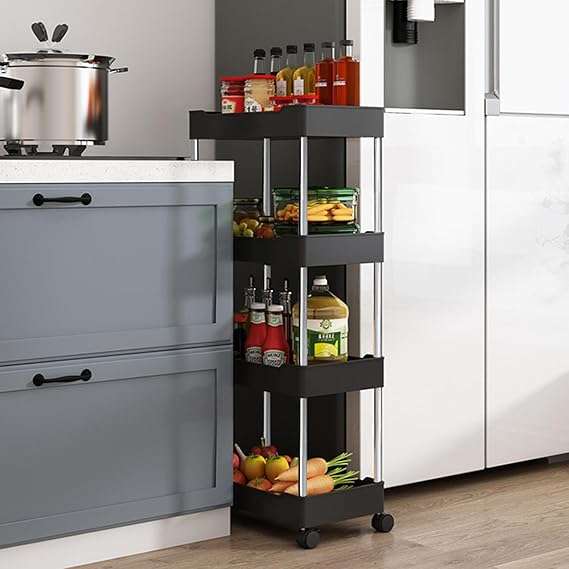 Practical And Convenient Four-Layer Storage Cart