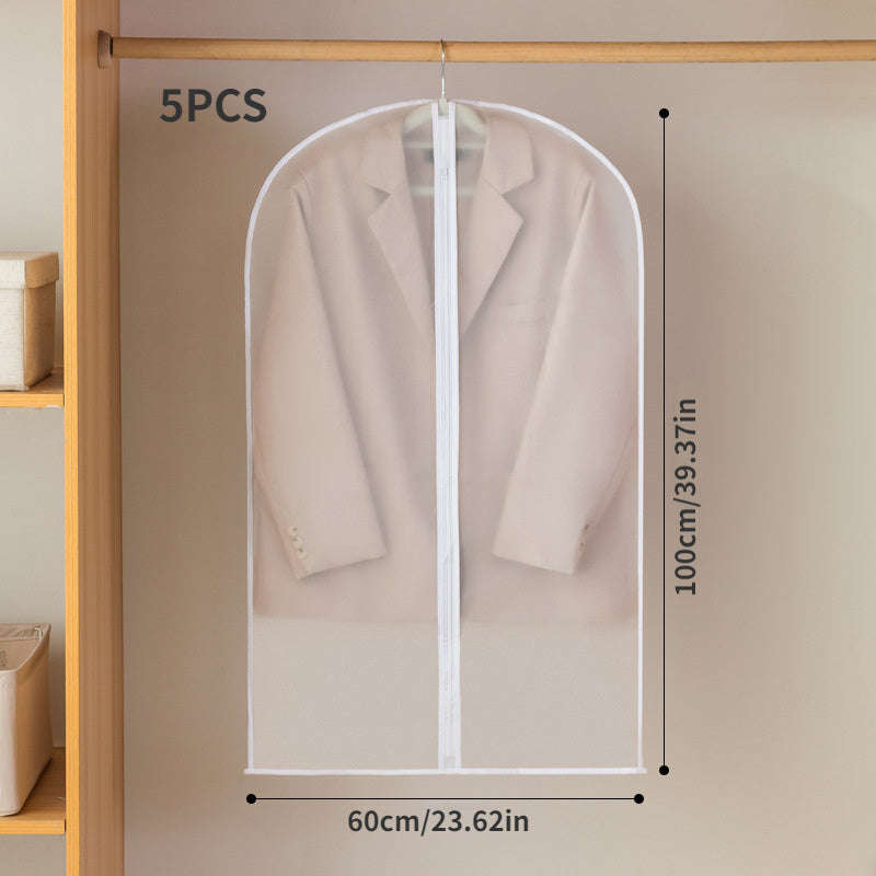 5 Pieces/Set Of Clothing Hanging Cover, Dustproof Jacket Cover, Waterproof Eva Storage Bag