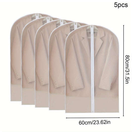 Breathable Garment Bags With Full Zipper - Moisture Resistant Wardrobe Organizer Bags For Suits