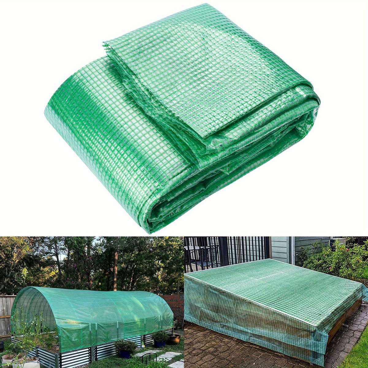 Heavy Duty Green Clear Tarp - Uv And Waterproof Plastic Cover,