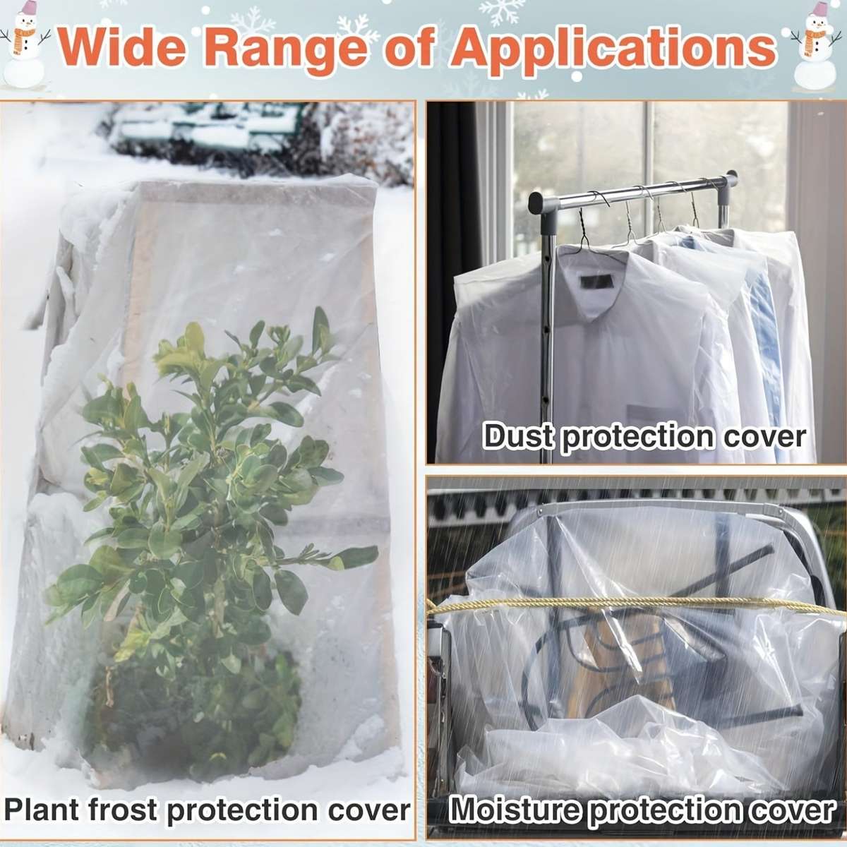 2m*2m 1 Piece Of Transparent Plastic Film, Pe Material