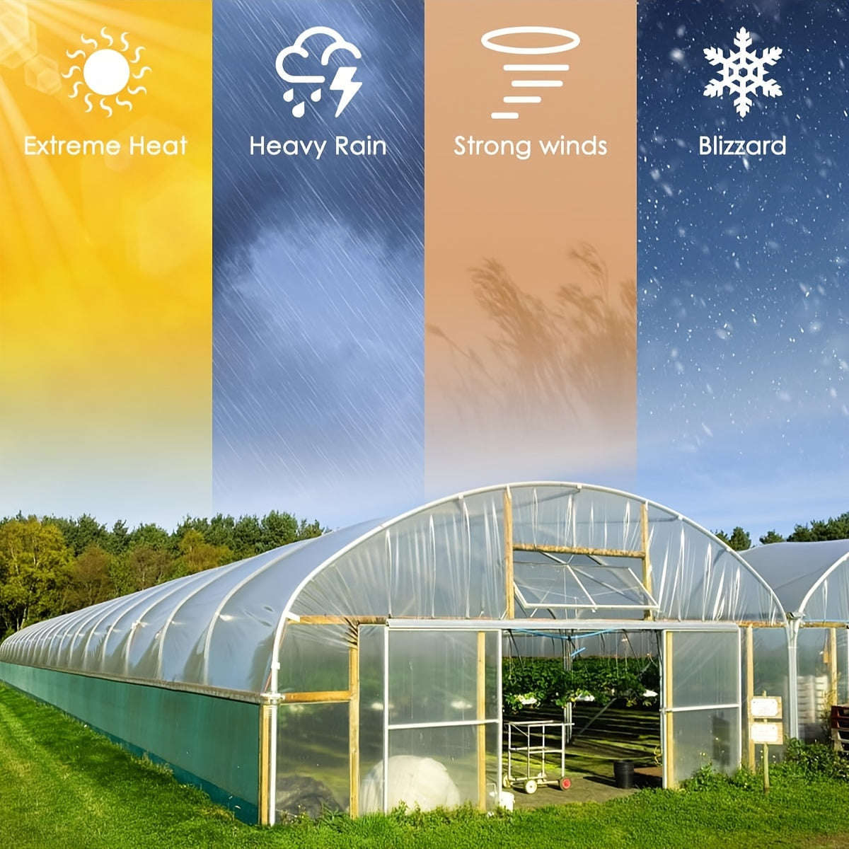 2m*2m 1 Piece Of Transparent Plastic Film, Pe Material