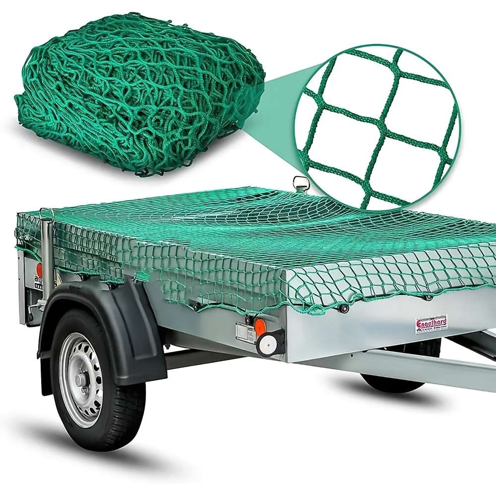 Heavy Duty Pe Trailer Cargo Net - Durable Outdoor Truck Accessory That Keeps Cargo Securely Covered