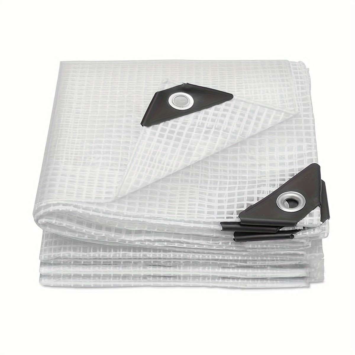 1 Uv-Resistant Transparent Tarp With Grommets