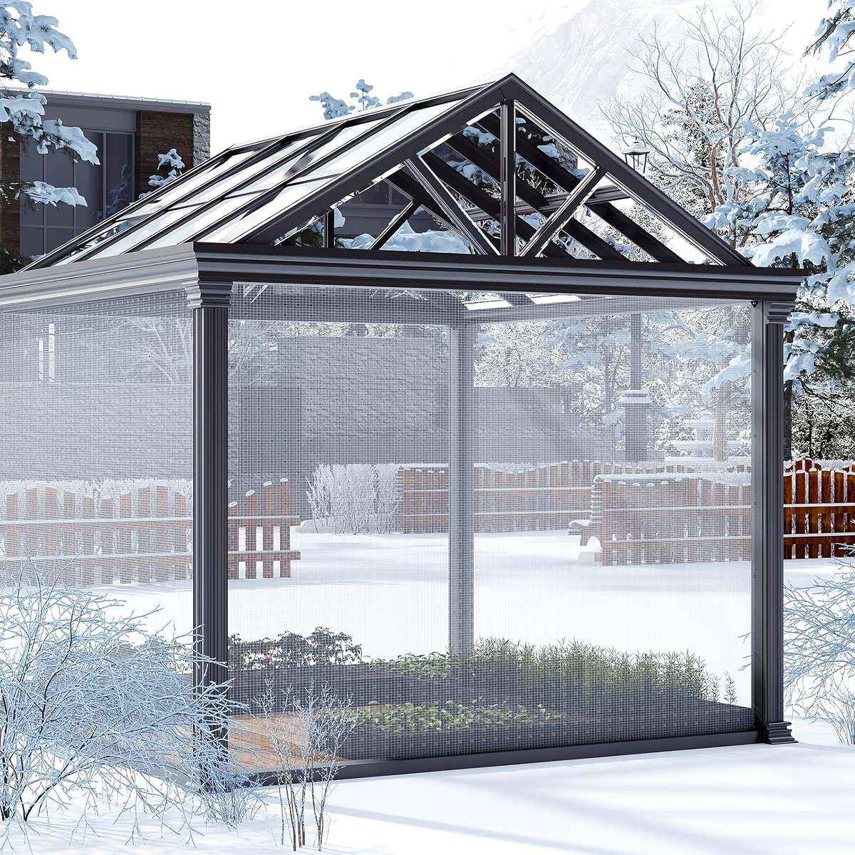 1 Uv-Resistant Transparent Tarp With Grommets