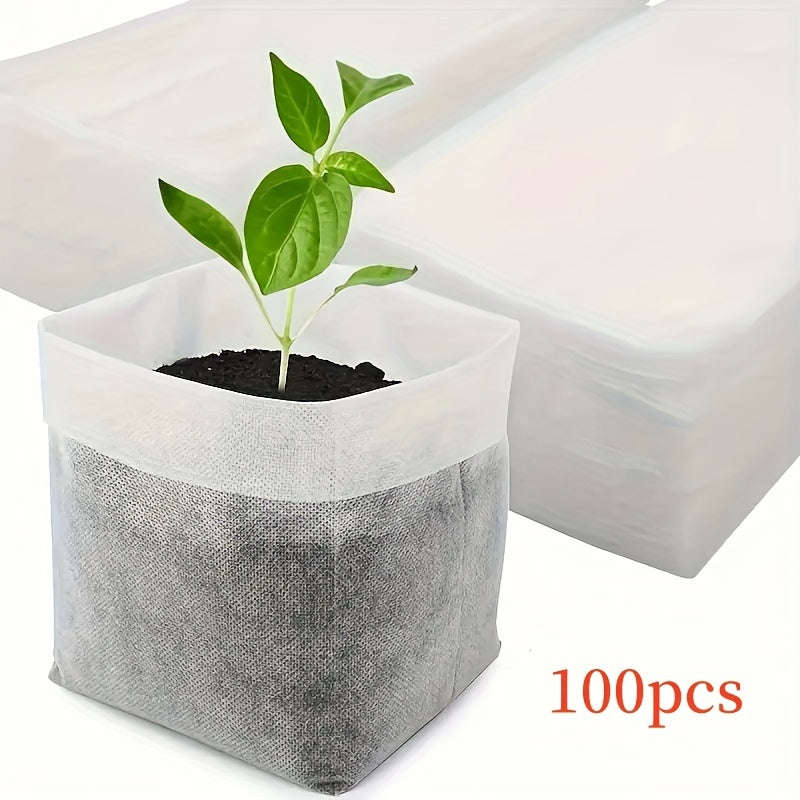 100 Biodegradable Seedling Bags