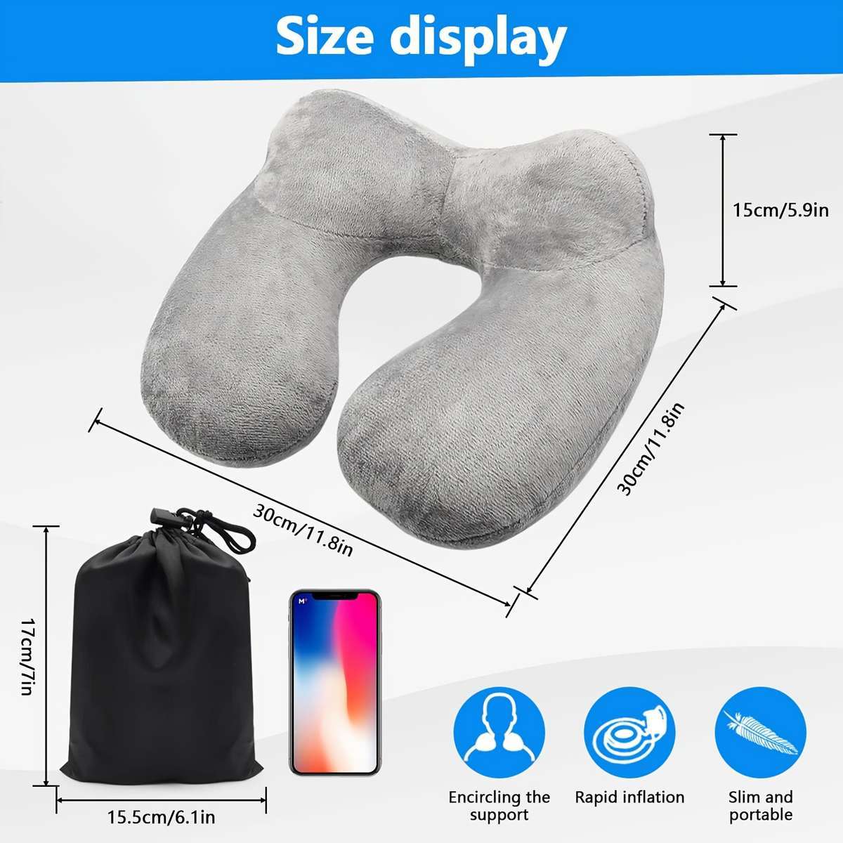 Ergonomic Inflatable Travel Pillow