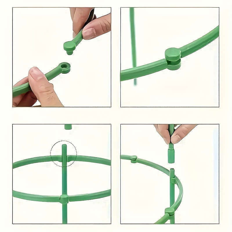 60-Pack Stackable Plastic Plant Support Rings